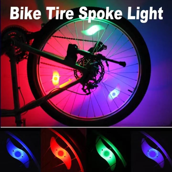 Bicicleta De Estrada Colorida Luz De Roda À Prova D'água MTB Led Neon Light Com Acessórios De Bateria em Oferta na Shopee