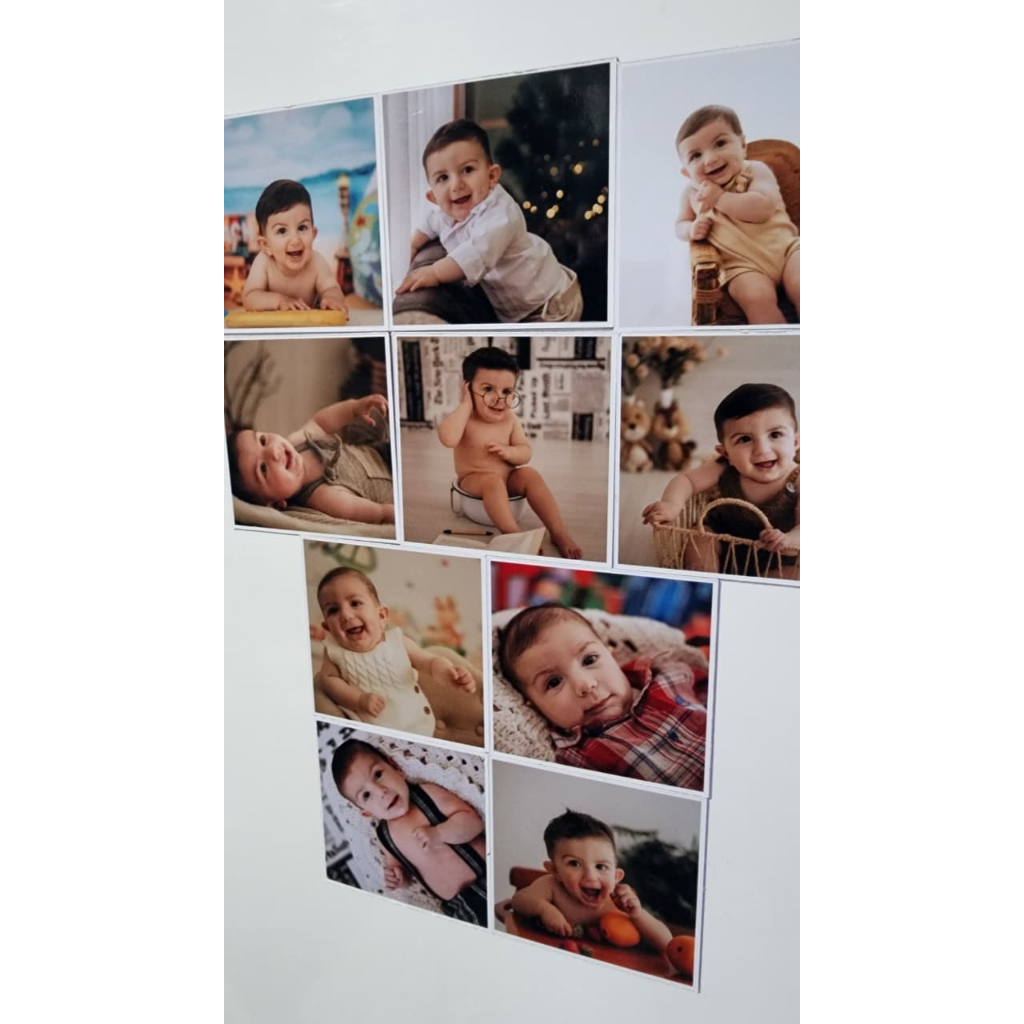 Até 80 Fotos Imã de Geladeira - Proteção Uv. Não Desbotam 5x5cm - Fotos em Alta Resolução - Envio Rápido