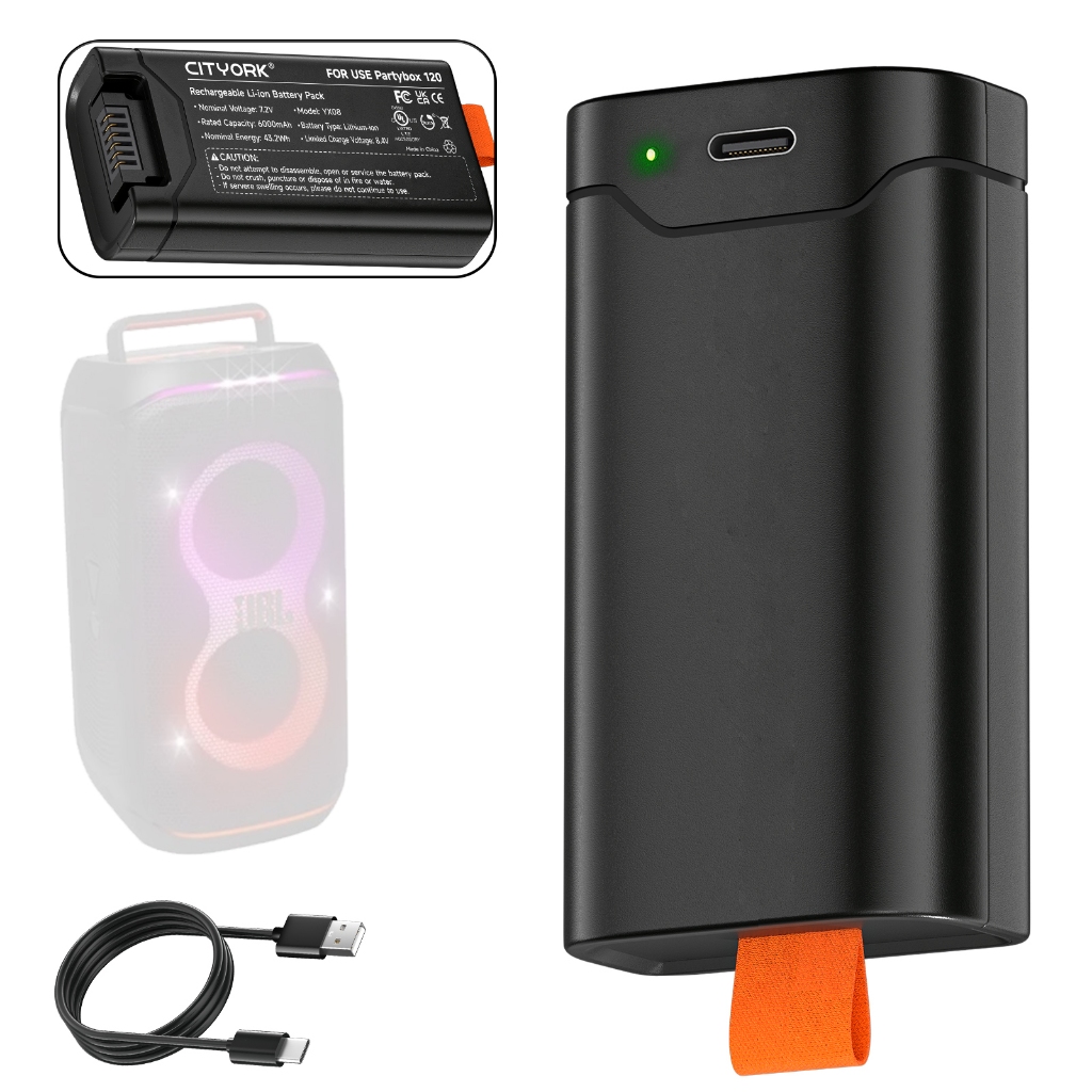 Bat-eria Compatível Com Partybox Club 120 Modelo Battery 200 7.2V 6000mAh Caixa de Som Portatil