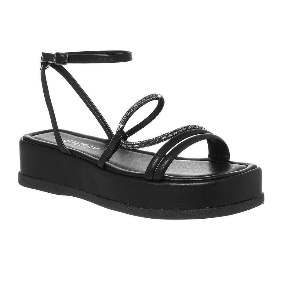 Sandália Feminina Papete Flatform Plataforma Brilho Strass Confortável Original Moda Leve Promoção em Oferta na Shopee