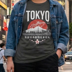 Camiseta Masculina Tokyo Japan Landscape Cerejeira Basica Estampada Unissex 100% Algodão