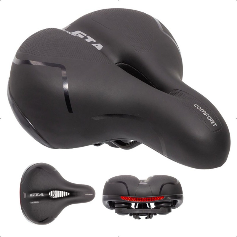Selim de Bicicleta GTA Confort Gel com Refletor e Molas