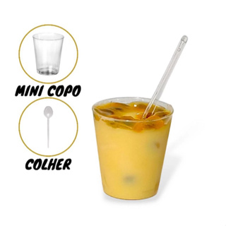 Kit 50, 30 Mini Copos Acrílicos 25ml com Colherzinha Perfeitos para Brigadeiro Sobremesas Festas em Oferta na Shopee