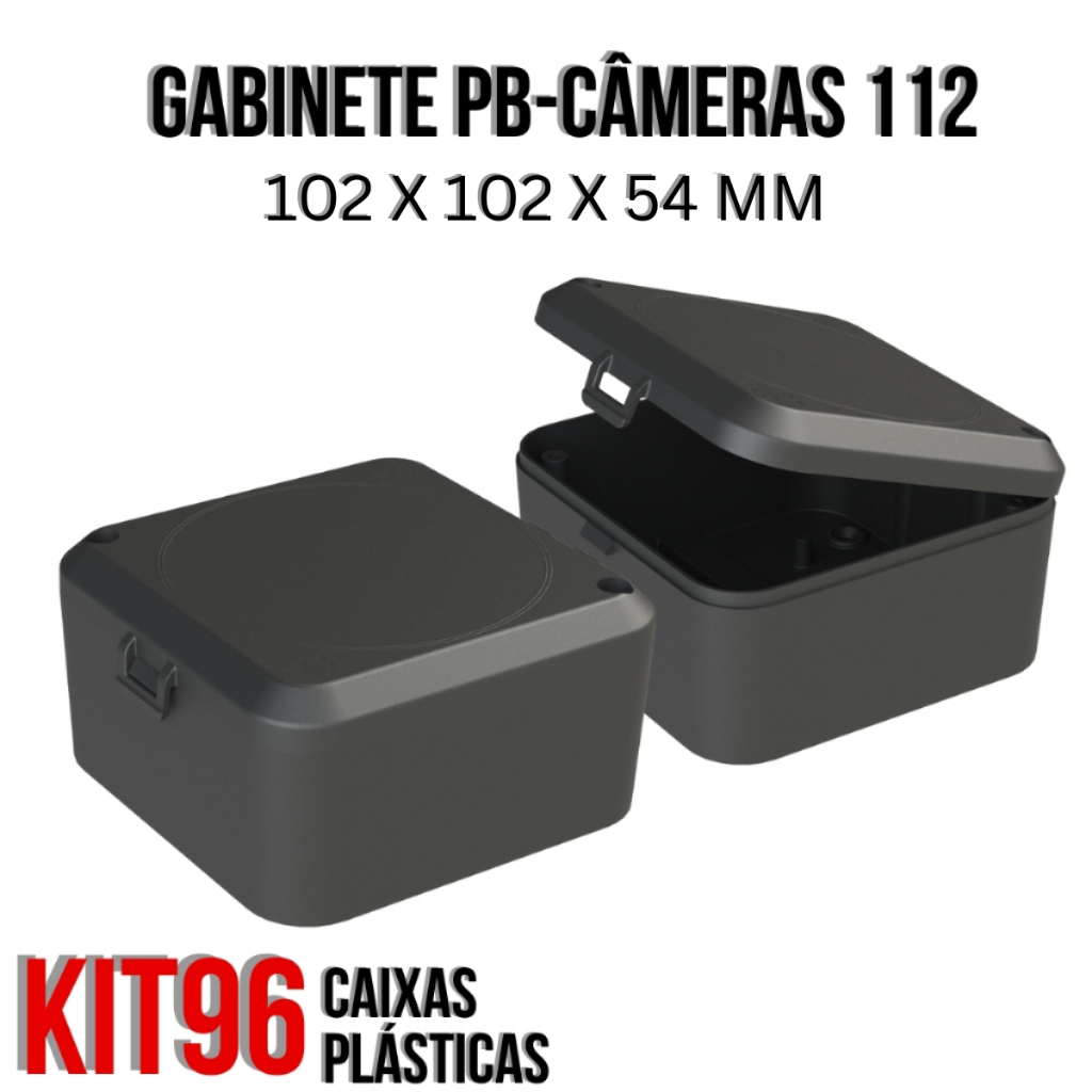 Kit 96 Caixa Plástica Pb-Câmeras 112 Acessórios Câmeras De Segurança Instalação Segura 5014-K96
