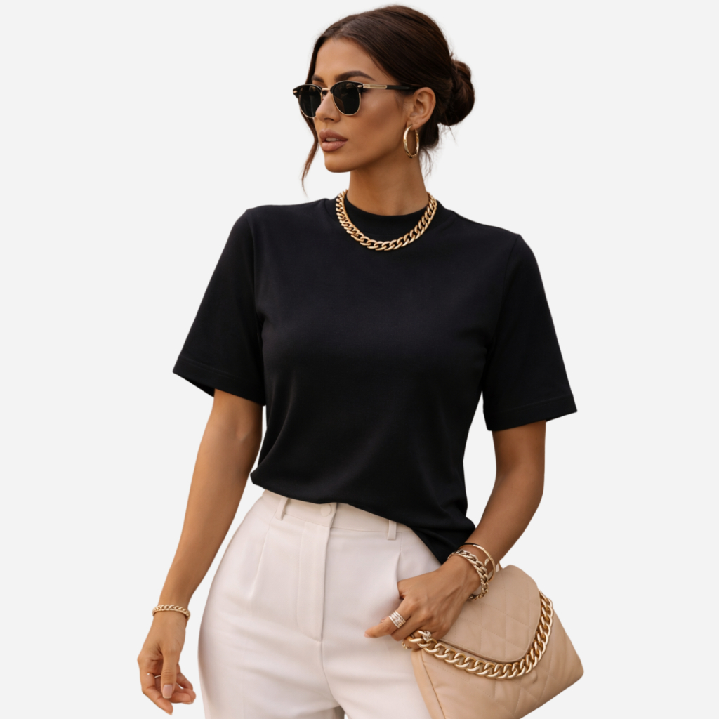 Camiseta Oversized Feminina 100% Algodão Premium Lisa Confortável Blusa Casual Dia a Dia em Oferta na Shopee