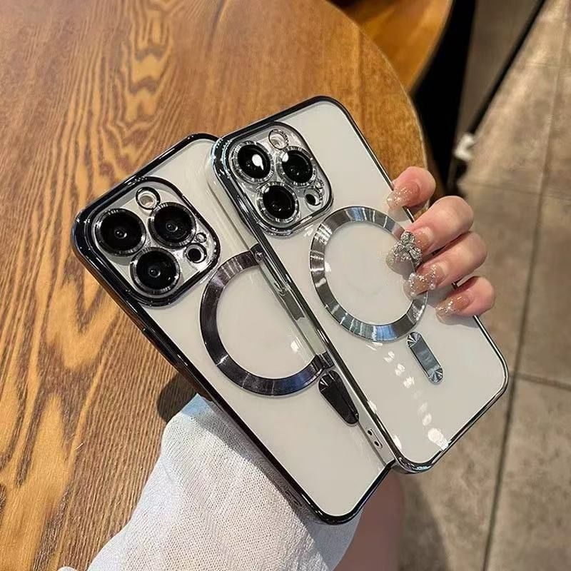 Capa Magnética Para 11/11 PRO MAX Com Borda Colorida Para Carregador Sem Fio Magsafe em Oferta na Shopee