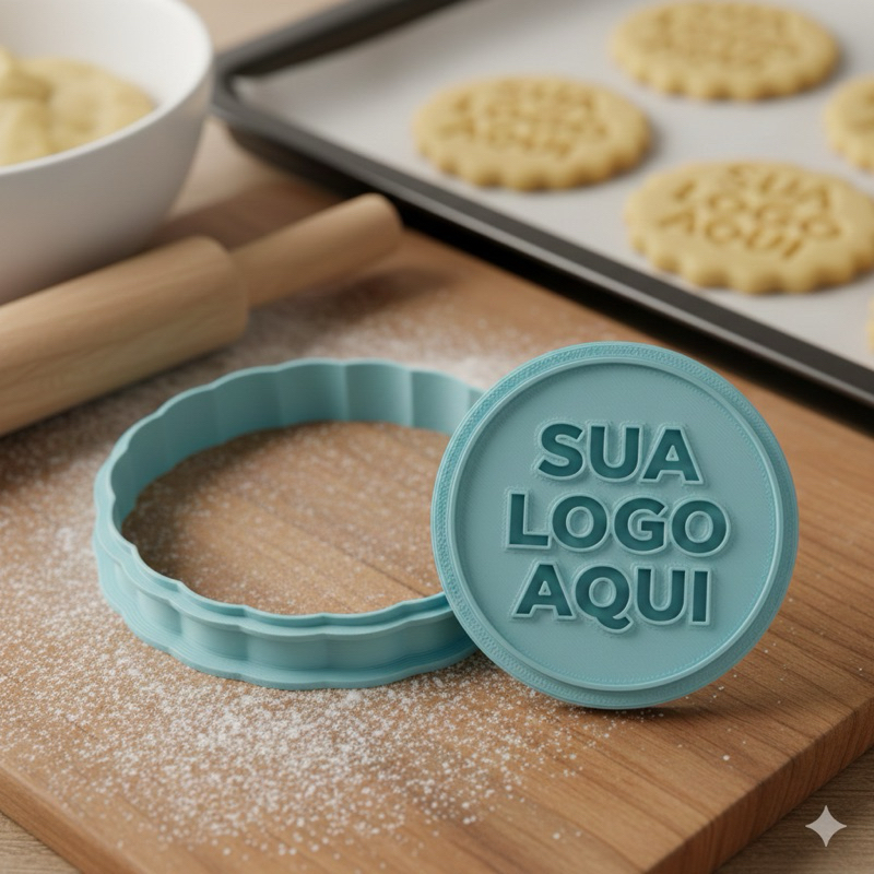 Carimbo e Corte Personalizado para Biscoitos, Bolachas, Massas e Bisquit