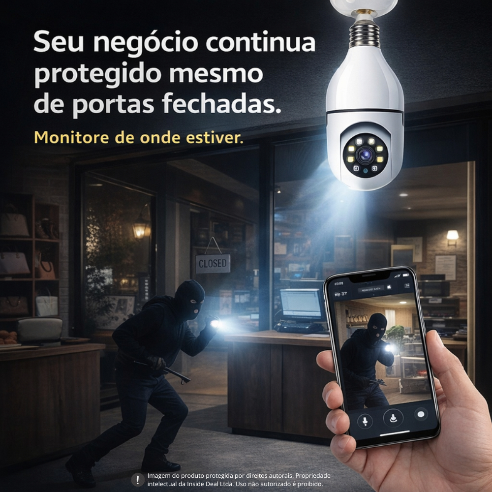 Câmera de Segurança Ip Wifi Full HD Visão Noturna Segurança Vigilância I Ravermelho Lâmpada Sem Fio