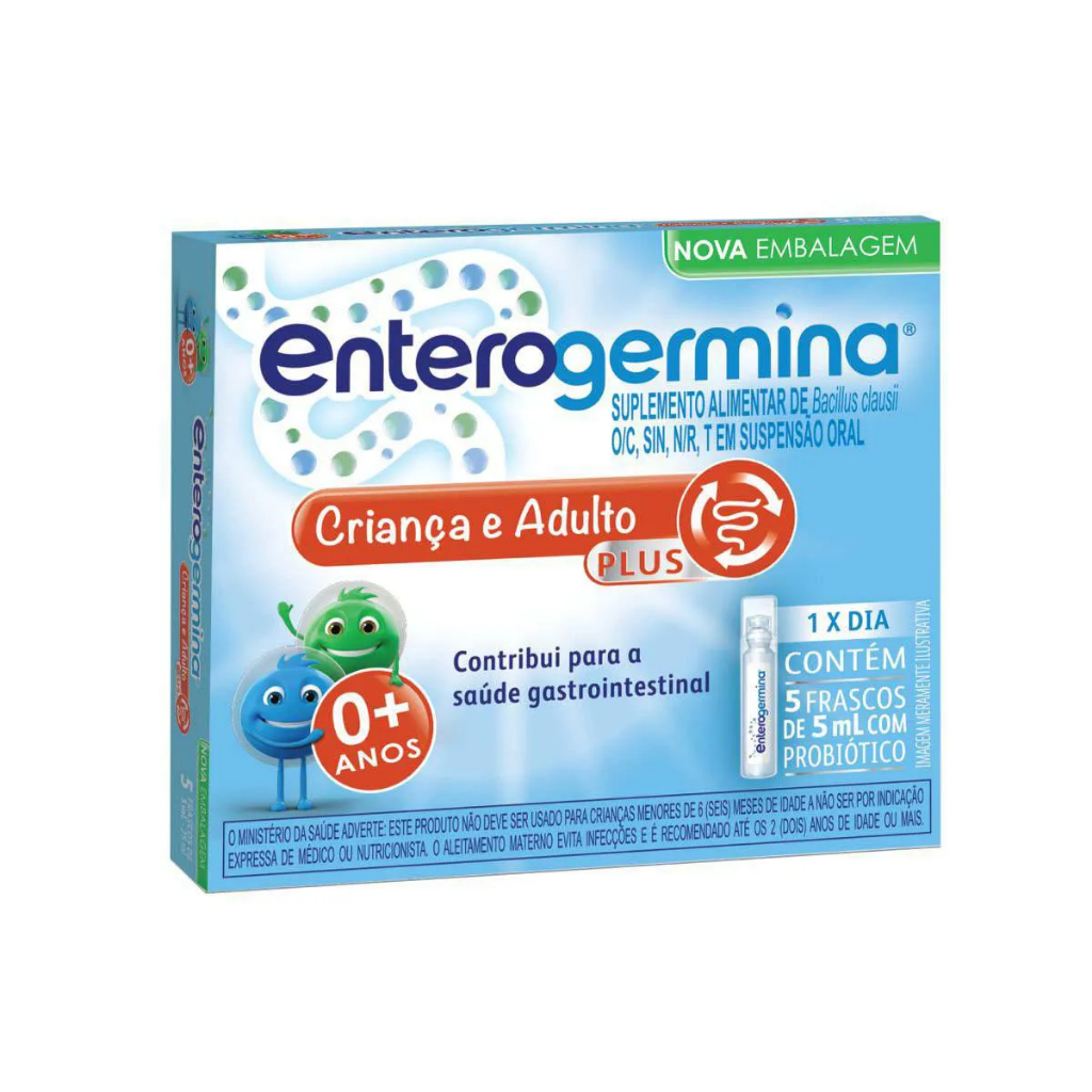 Probiótico Enterogermina Plus 5ml 5 frascos em Oferta na Shopee