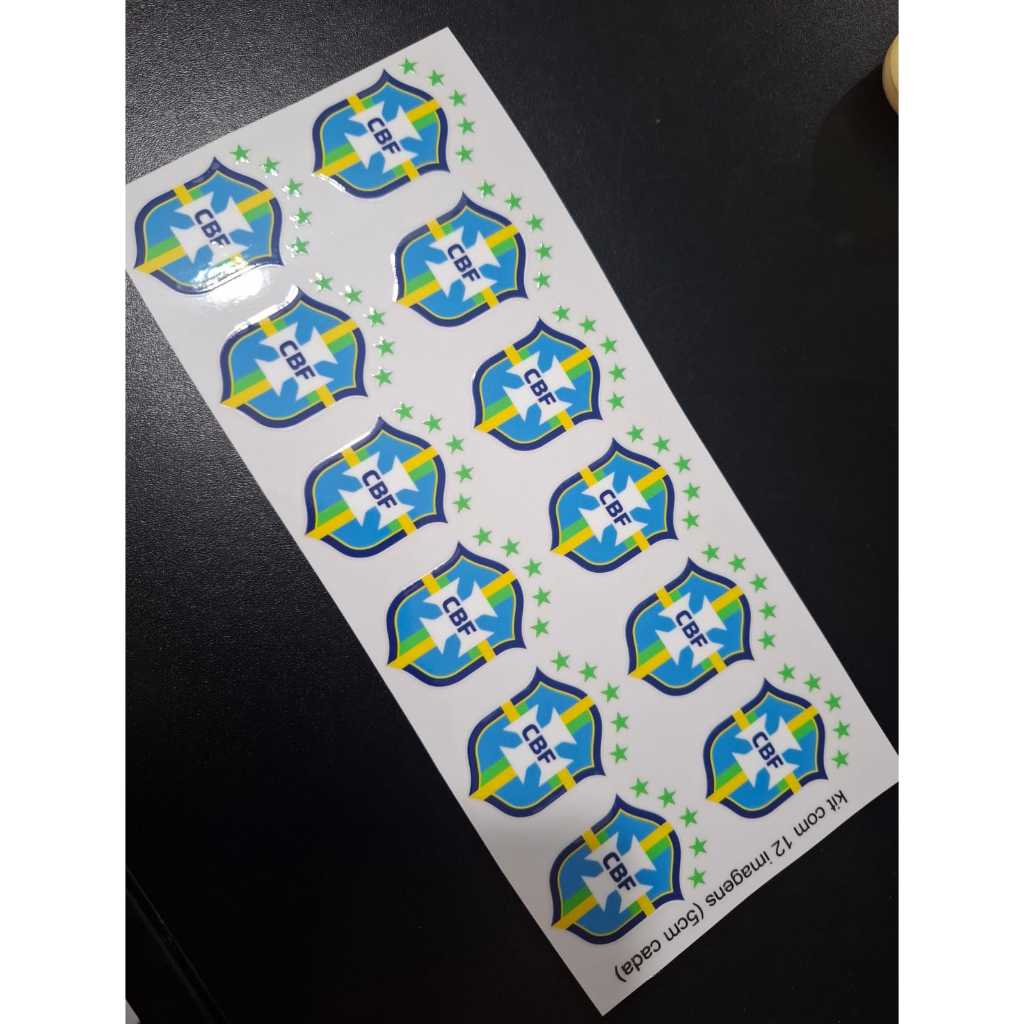 KIT Colante adesivo DTF UV - TIMES BAIANOS - Bahia C/12UNID (Aprox.5CM ALTURA CADA)