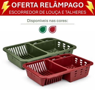 Escorredor de Louças Plástico Resistente | Organização e Praticidade para sua Cozinha em Oferta na Shopee