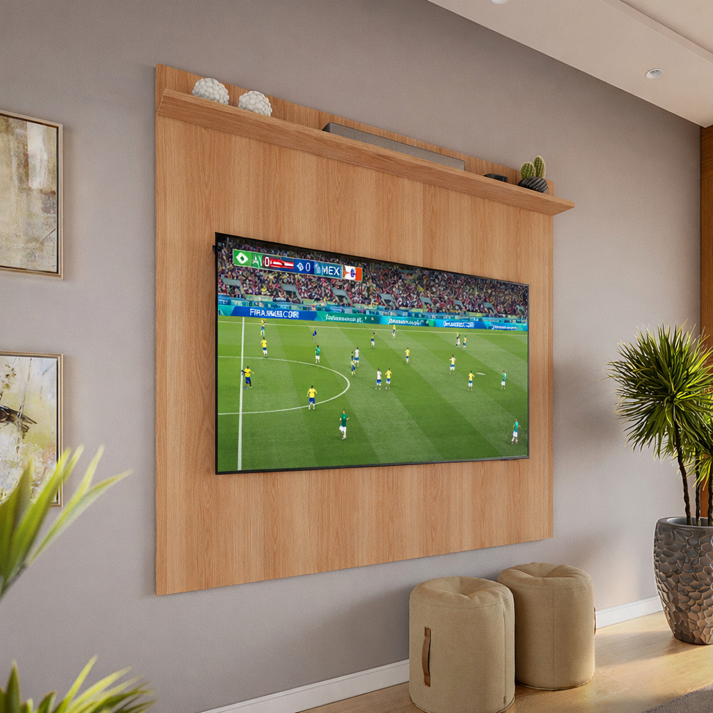 Painel Tv Movelove MDF MDP Para Tv Até 70 Polegadas Pronto Para Assistir Copa do Mundo FIFA 2026