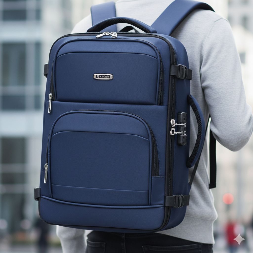 Mochila Masculina Executiva Grande com Cadeado – Para Notebook, Viagem e Trabalho-Antifurto