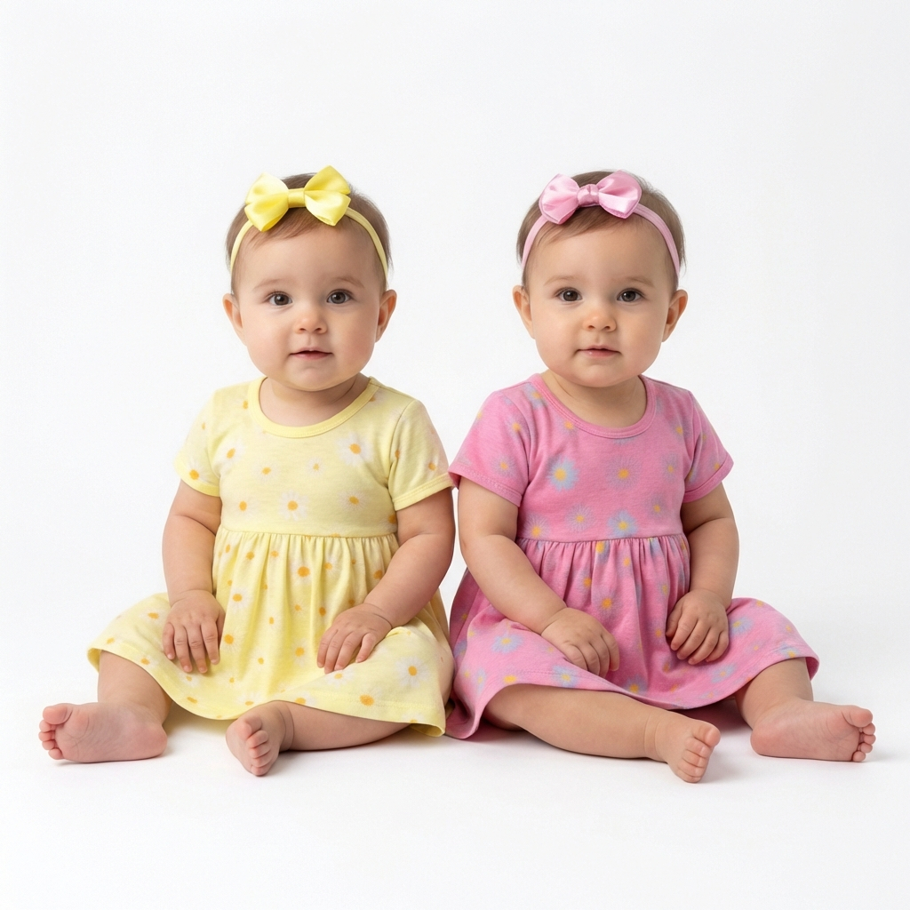 Kit 2 Vestidos Infantil Bebê Menina Básico Super Confortável Lançamento Promoção em Oferta na Shopee