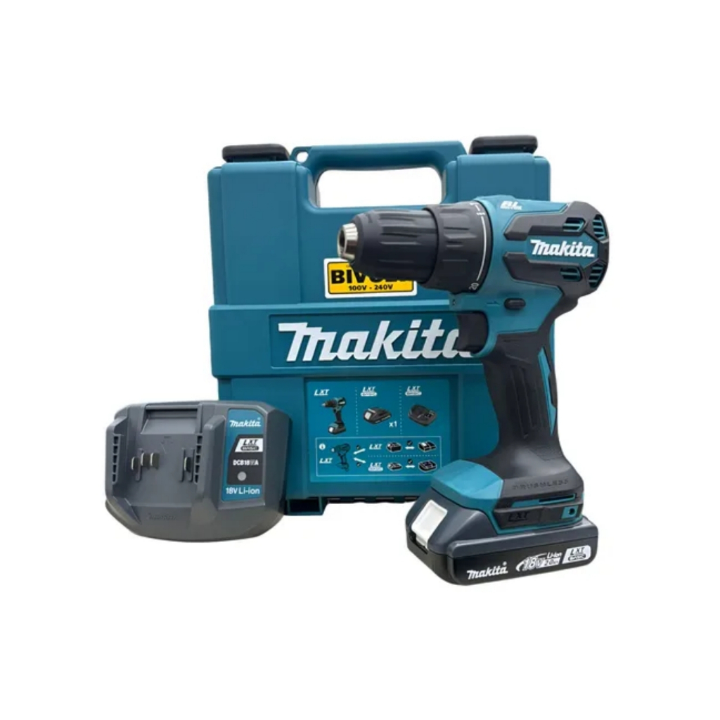 Parafusadeira Furadeira Impacto 18v 2 Baterias Maleta - Makita em Oferta na Shopee