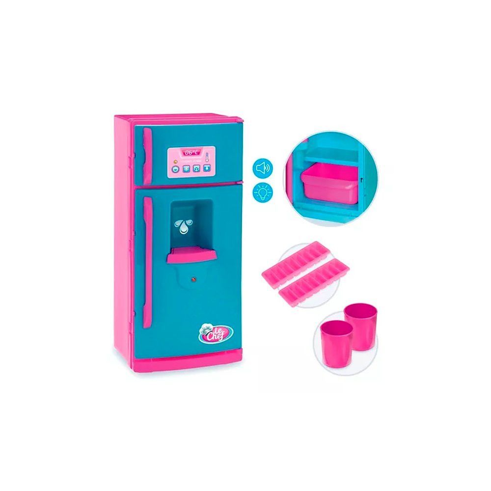 Geladeira LeChef com Acessórios Luz e Som - Sortida | Entrega Rápida Shopee Express