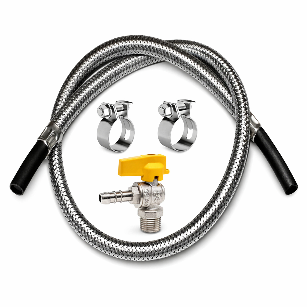 Kit Instalaçao Mangueira 1,50mt Bico X Bico Gás Encanado