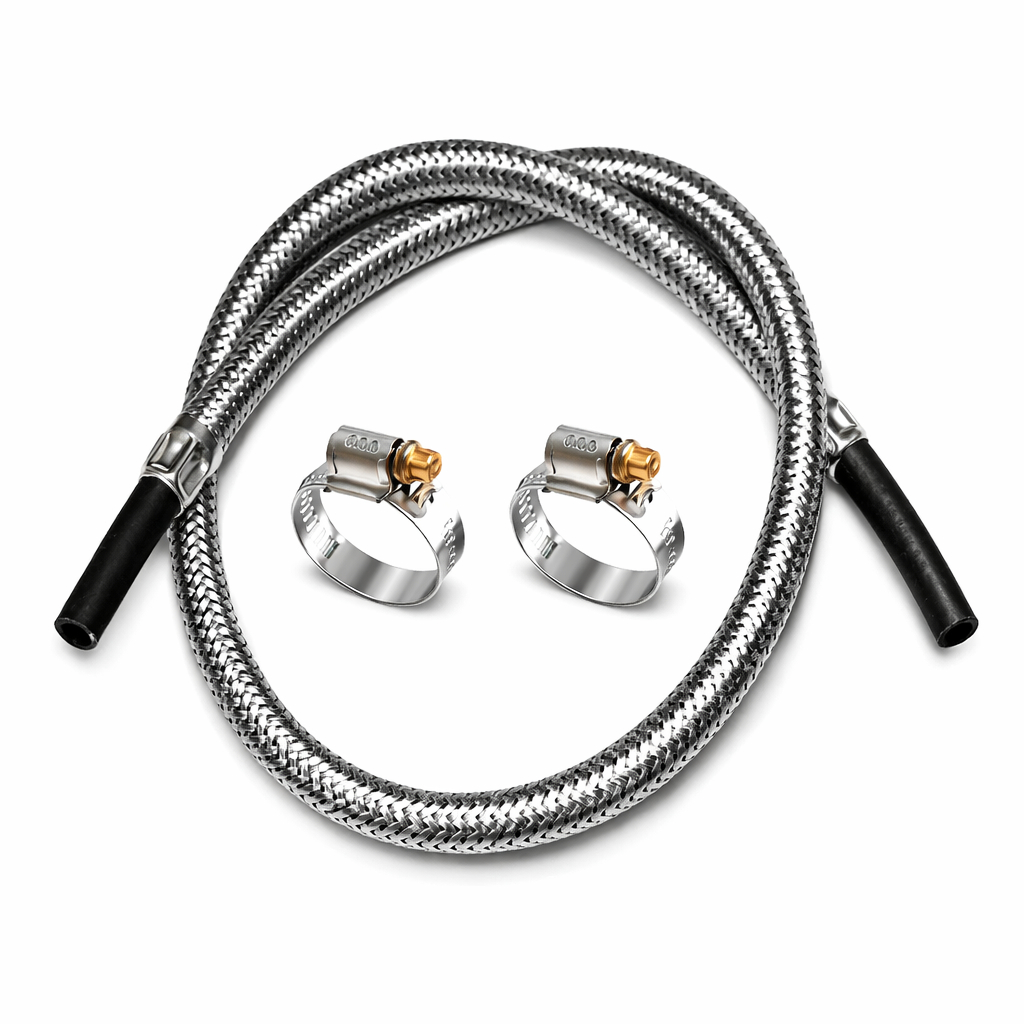 Kit Mangueira Gás 5,00m + 2 Abraçadeira Fogão Cooktop