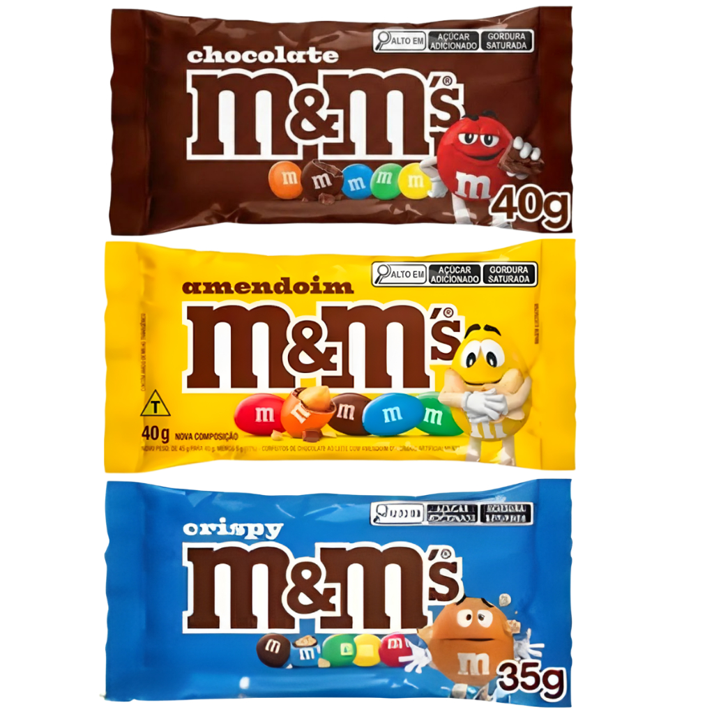 Chocolate Confeitos M&M's de 35g a 40g Mars | Unidade ou Kit