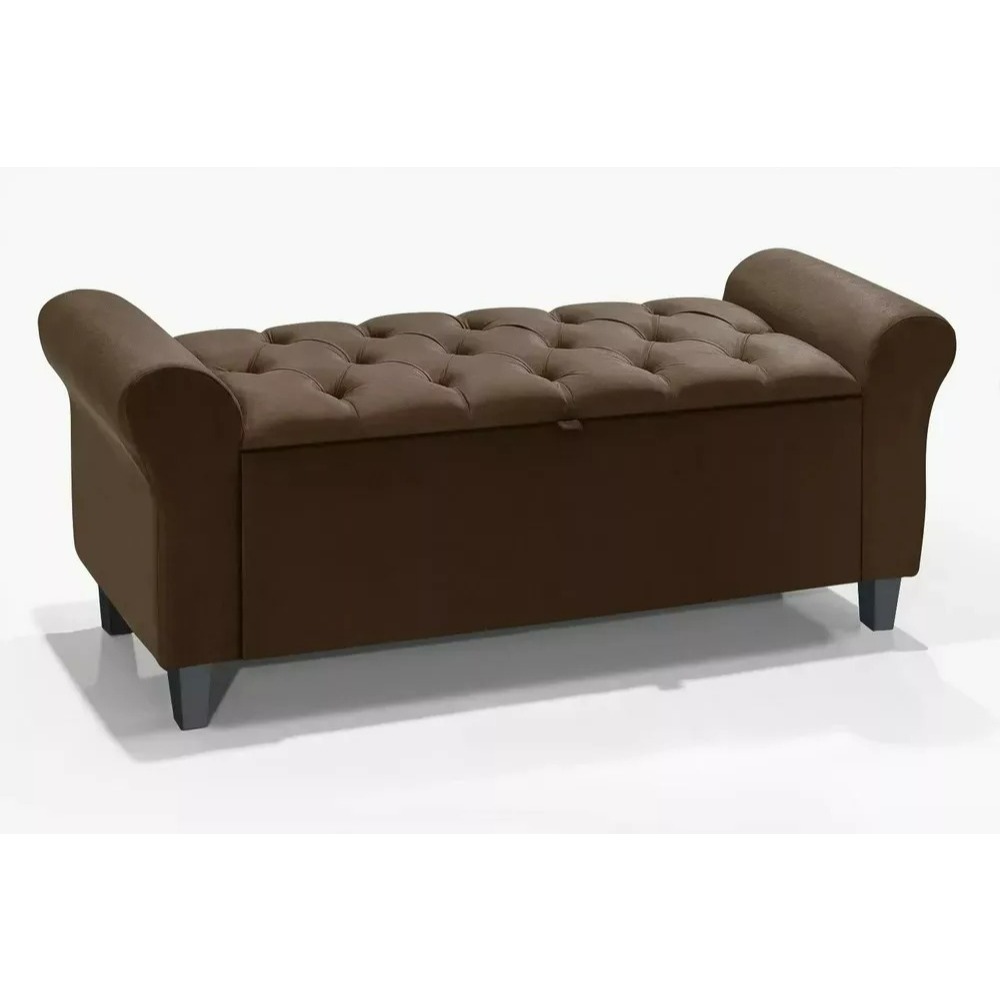 Recamier baú Calçadeira 120cm Sapateira Quarto Armazenamento Bau Estofado Minimalista Modern
