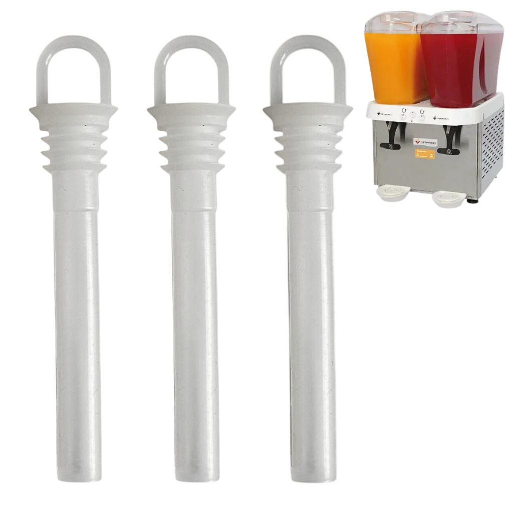 03 Peças Chupeta Dosadora Silicone Para Refresqueira Venâncio Rv