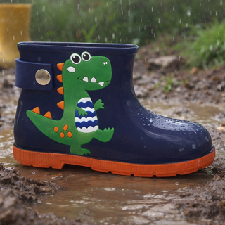Botinha Galocha Infantil Masculino Menino Dinossauro Confortável Impermeável Antiderrapante Cano Baixo em Oferta na Shopee