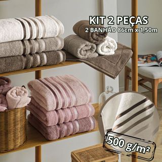 KIt 2 Toalhas Banhão Karsten Fio Penteado Gigante Alta Gramatura 100% Algodão Lumina Unika em Oferta na Shopee