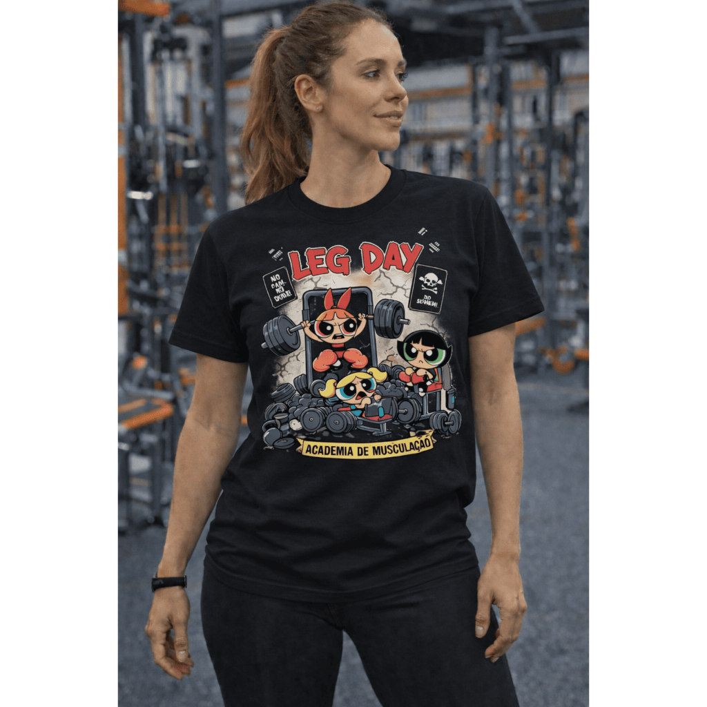 Camisa Camiseta Feminina Poderosas Fitiness Academia T-Shirt Algodão Lançamento