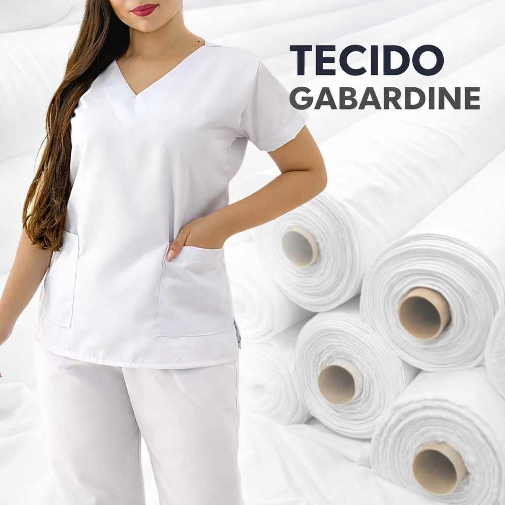Tecido Gabardine Clássico Preto e Branco 5 metros  – Ideal para Moda Executiva, social, jalecos e uniformes. em Oferta na Shopee