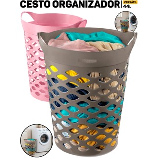 Cesto Organizador RED 44L Sanremo Multiuso P/ Casa Lavanderia Organização Roupas em Oferta na Shopee