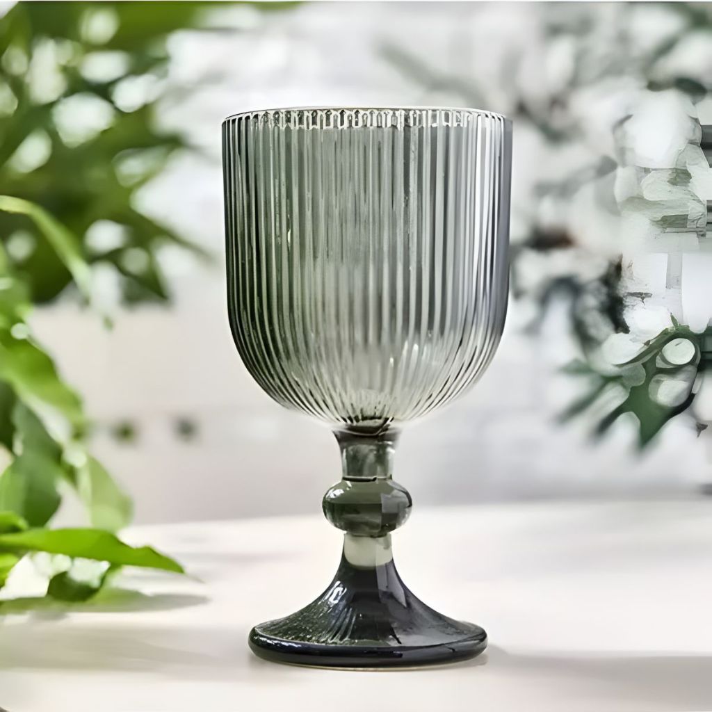 Conjunto Taças Caneladas Vidro 390ml Grande Taça Mesa Posta Canelada Enxoval Utilidades Duhome em Oferta na Shopee