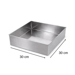 Forma de Bolo Quadrada 30 x 30 x 10 alta assadeira