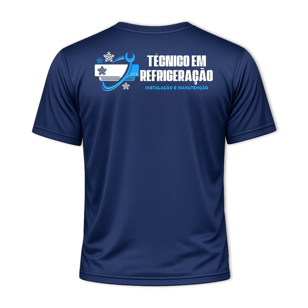 Camiseta Camisa Uniforme Masculina TÉCNICO EM REFRIGERAÇÃO Instalação e Manutenção Dry Fit Profissão em Oferta na Shopee
