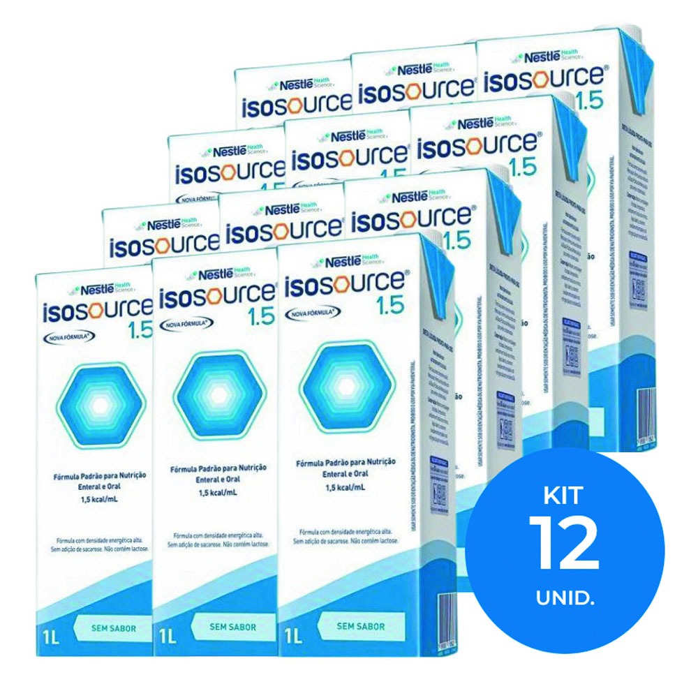 Isosource 1.5 Nestle 1L - Kit 12 unid
