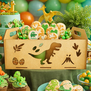 1 Caixa Organizadora Infantil MDF Grande com Alça Dinossauro Laser Decoração Infantil M27 em Oferta na Shopee