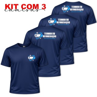 Kit com 3 Camisas Camiseta Uniforme Masculina TÉCNICO EM REFRIGERAÇÃO Dry Fit Profissão Envio Rápido em Oferta na Shopee