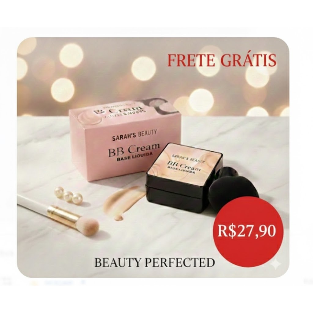 BASE CORRETIVO BB CREAM SARAHS BEAUTY ALTA COBERTURA