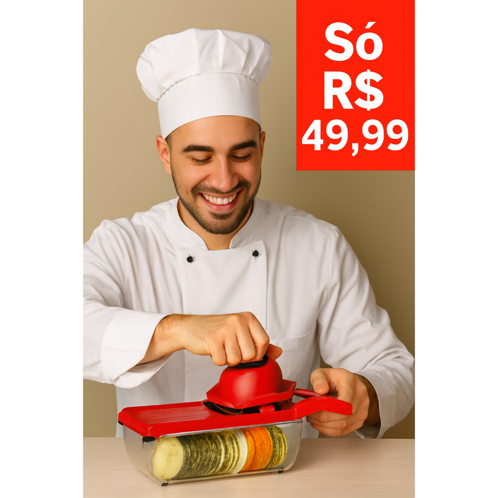 Ralador Cortador Fatiador Legumes Mandoline Multifuncional 6 Em 1 Para Queijo Fruta Alimento