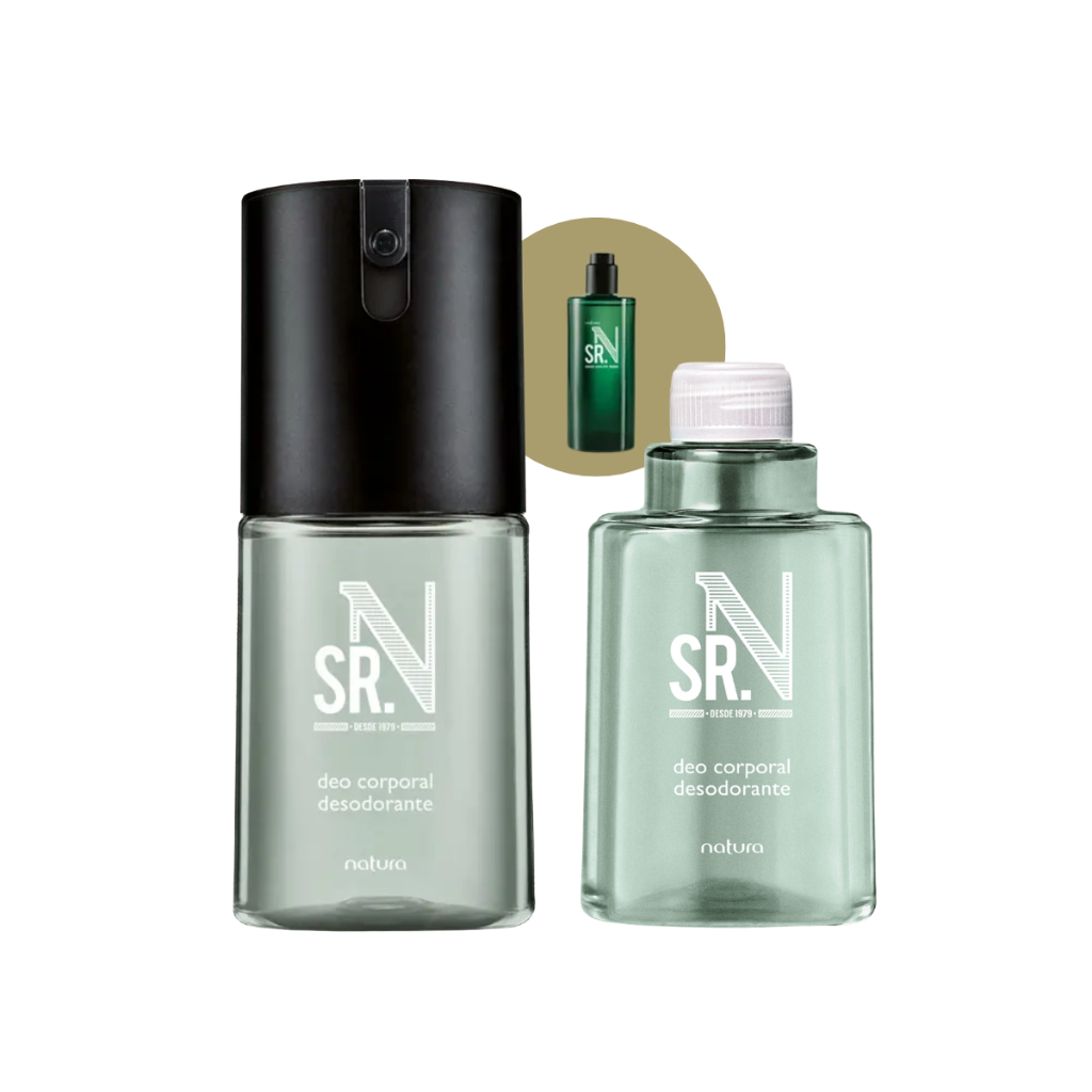 Kit Deo Corporal Masculino + Refil Sr.N 100ml - Natura