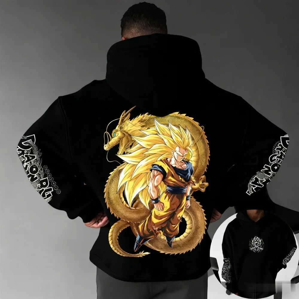 Moletom Canguru com Capuz Broly Super Saiyaj Aftersoul Unissex Plus Size P ao G3 Peluciado