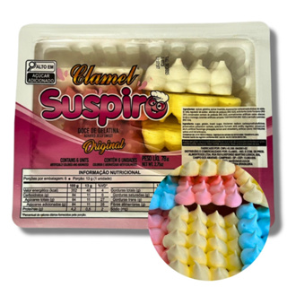 Suspiro Baby C/6 Unidades 78g Clamel Doce Nostálgico Lembrancinhas em Oferta na Shopee