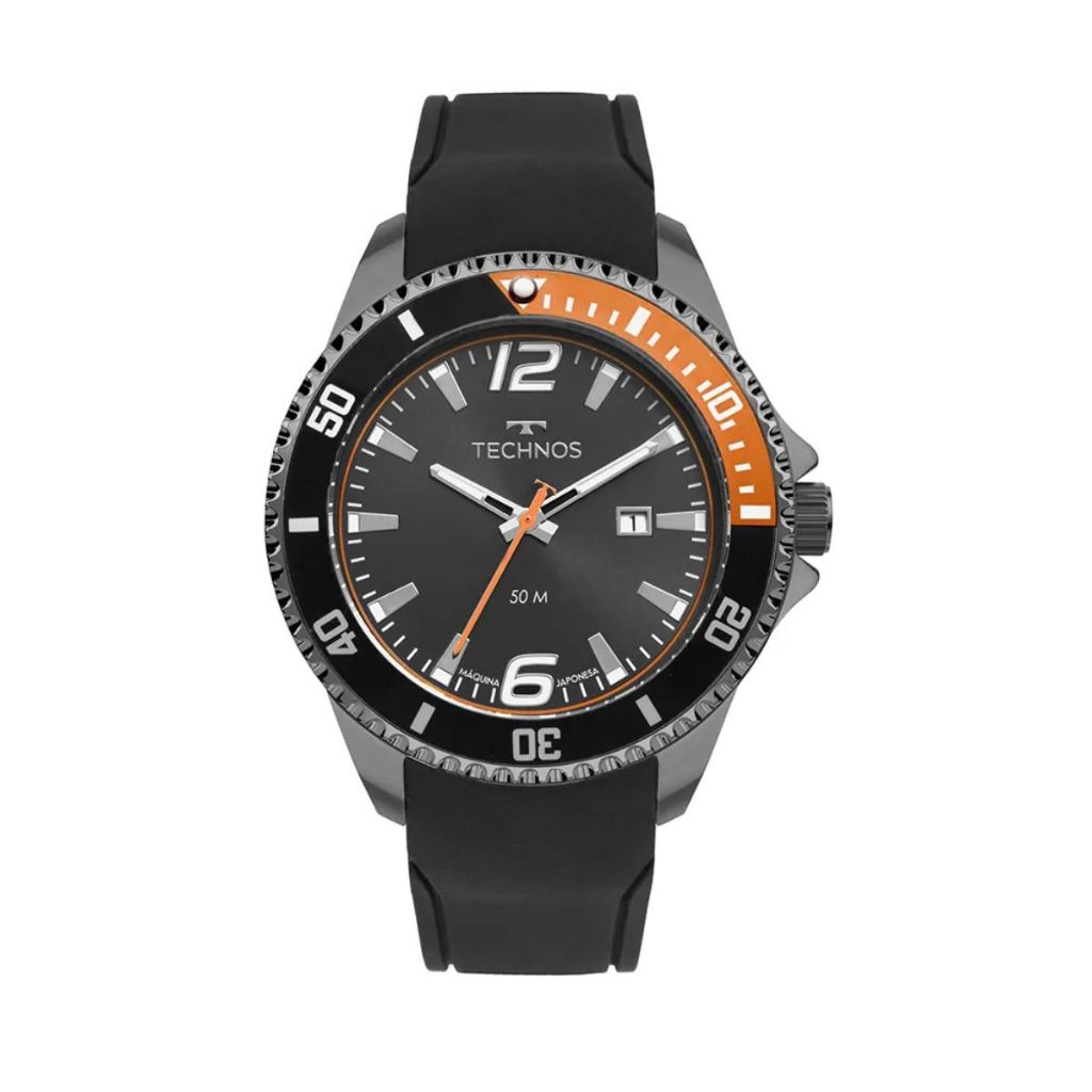 RELÓGIO TECHNOS MASCULINO SPORT PRETO 2115TXC/2F em Oferta na Shopee