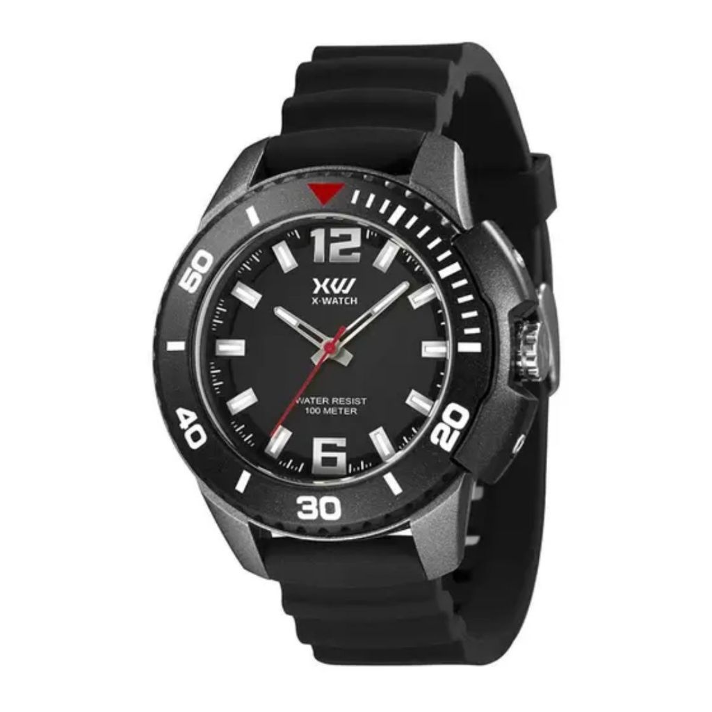 RELÓGIO X-WATCH MASCULINO PRETO XMPP0033 P2PX