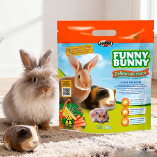 Funny Bunny 1,8Kg Delícias da Horta Ração para Coelhos, Hamster e Roedores Supra em Oferta na Shopee
