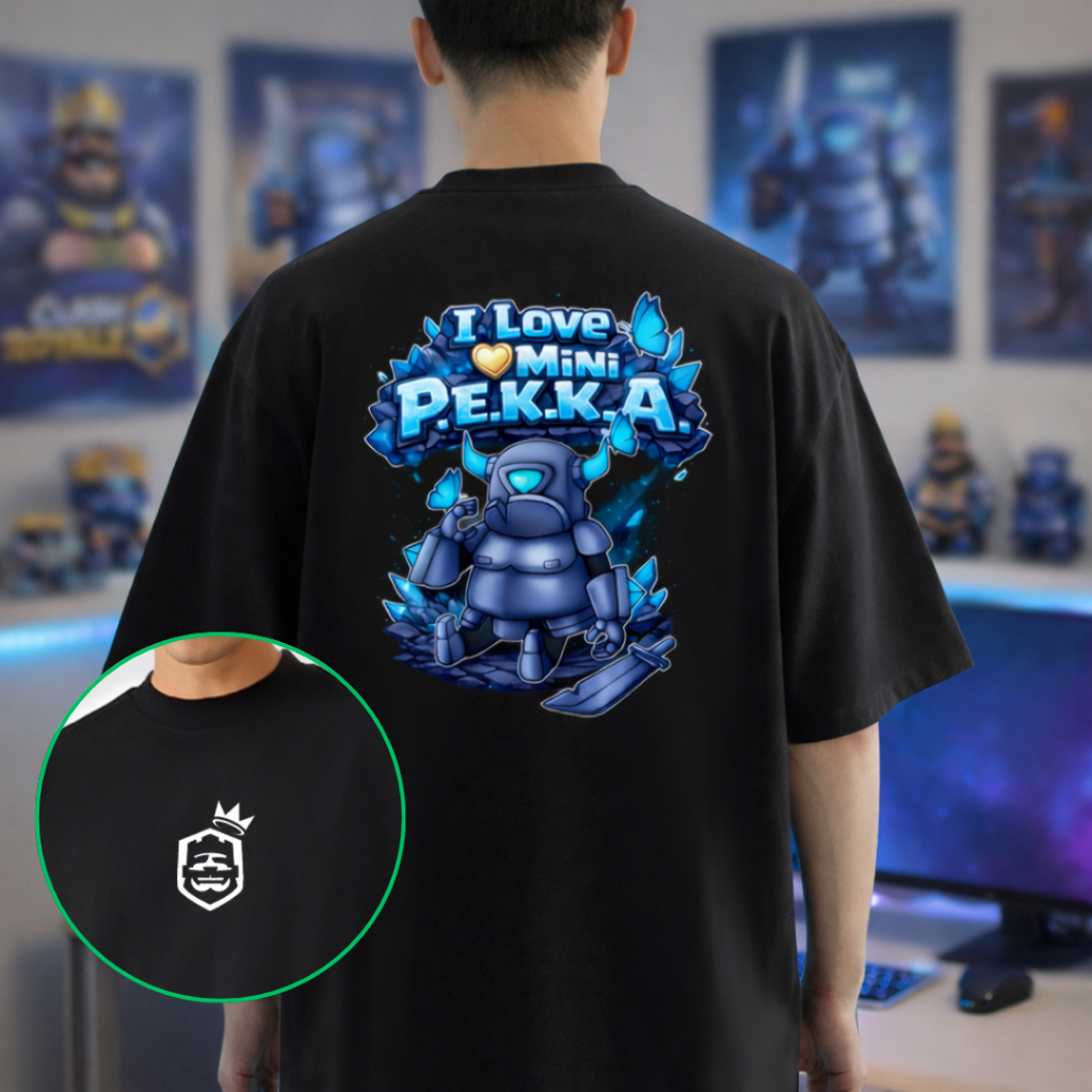 Camiseta Jogo Clash Royale Mini Pekka Oversized Lançamento Unissex Nova