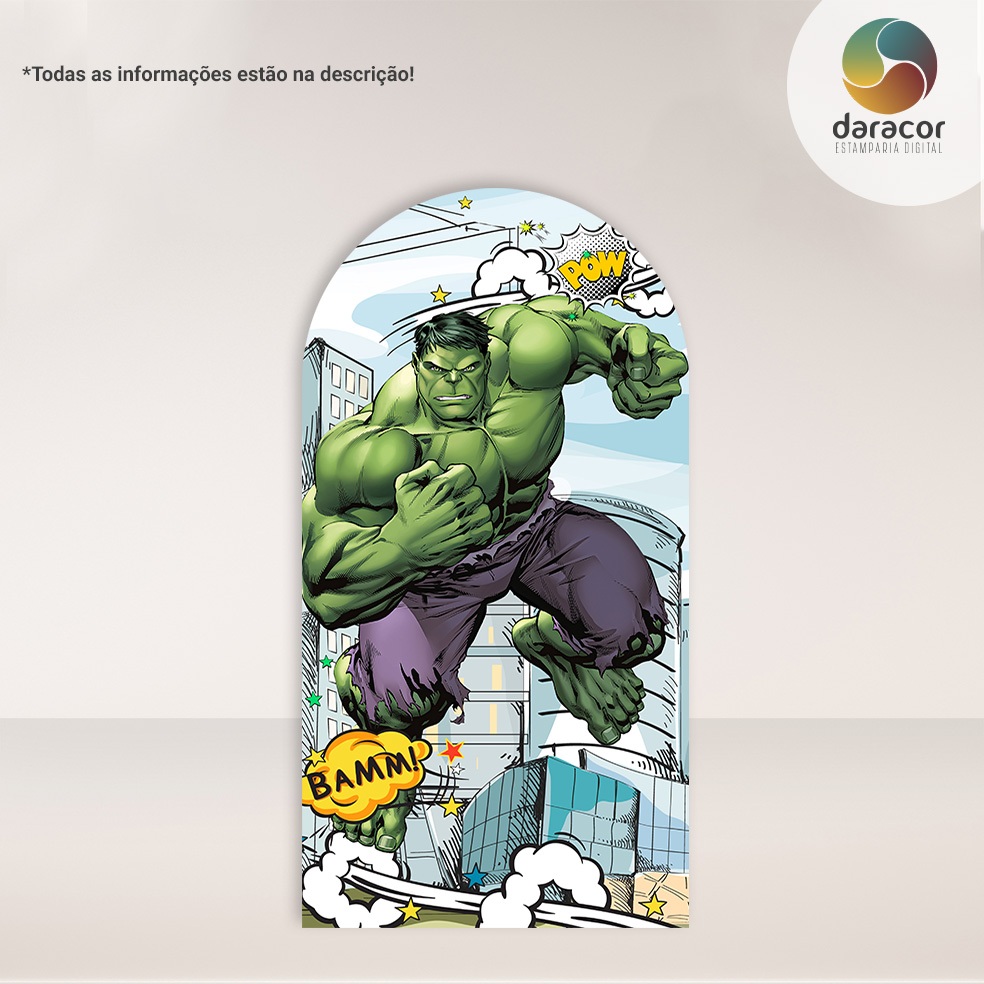 Capa de Painel Vertical Herói Verde Comic Retangular c/overloque e Romano c/ elástico FACE ÚNICA