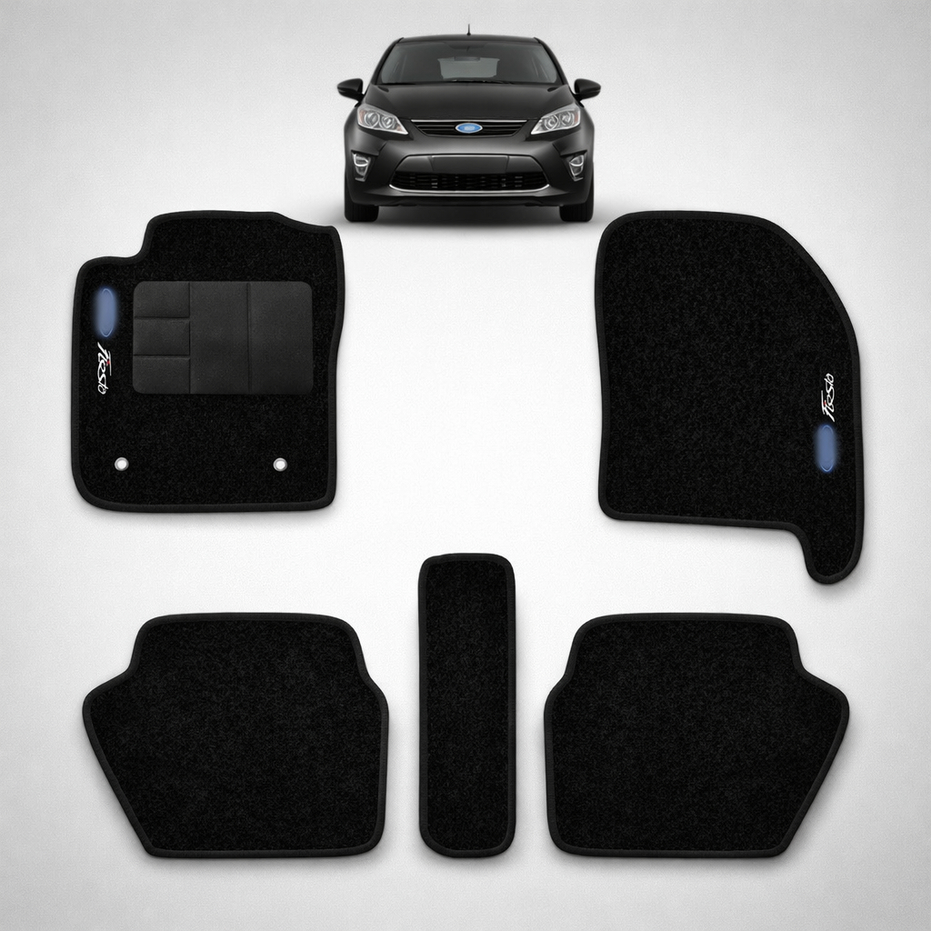 Kit de tapetes 5 peças  New Fiesta 2010 ... 2013 Carpete Preto