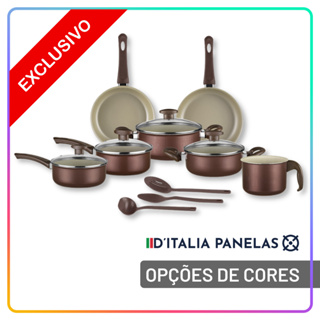 Jogo de Panelas Antiaderente 10 Peças com Utensílios e Frigideiras para Cozinha Completa em Oferta na Shopee