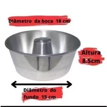 KIT 5 FORMAS DE BOLOS E PUDIM N:18 TRADICIONAL PARA PADARIA em Oferta na Shopee