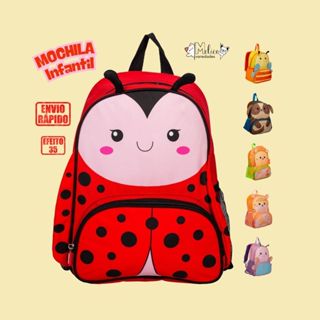 MOCHILA INFANTIL  ESCOLAR PASSEIO CRECHE ESCOLAR BICHINHOS JOANINHA ABELHA E BORBOLETA ANIMAIS em Oferta na Shopee